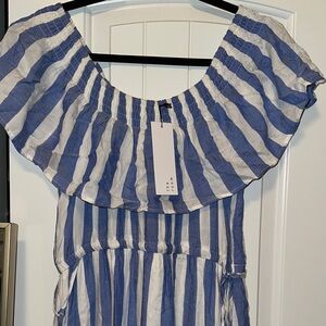 The Room Blue and White Striped Maxi Dress